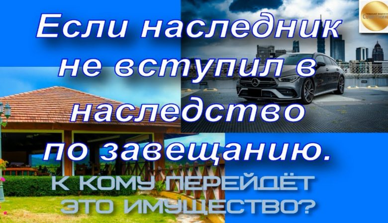 Распределение имущества при отказе наследника от вступления в наследство